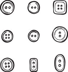 Sewing buttons repeat pattern in playful arrangement