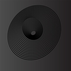 Abstract gold circle lines on dark background. Geometric stripe line art design. Modern luxury template. Suit for presentation, banner, cover, web, flyer, poster, brochure.