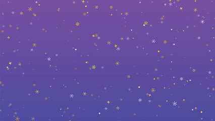 Falling Minimal Snowflakes Abstract Purple Gradient Background