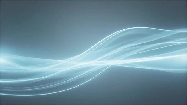 Abstract blue digital lines flowing horizontal background