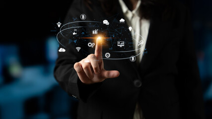 Digital business ecosystem integrating multiple business, ecosystem, and technology elements in a seamless digital network Latch