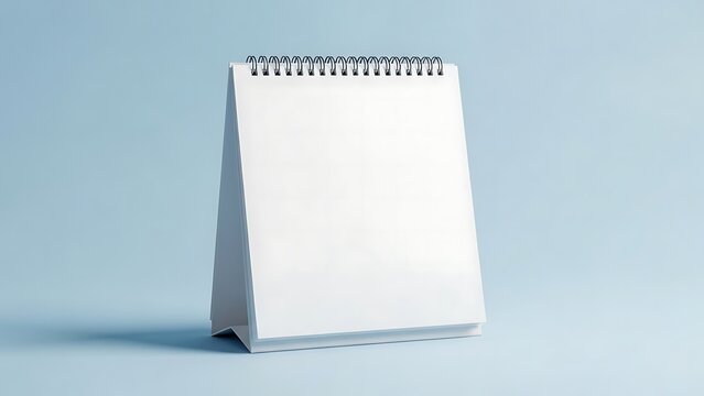 desktop calendar on blue background