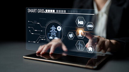 Smart grid system integrating renewable energy sources, energy storage, smart inverters, and demand...
