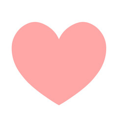 シンプルなハートの手描きイラストアイコン  赤