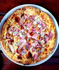 pizza on a plate