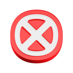 Obraz premium white prohibited 3d rendering icon