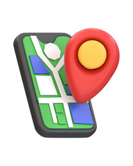 gps navigator on white background