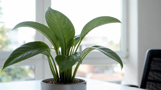 Close-up of indoor green potted plants