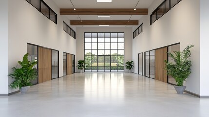 Modern collaborative workspace design office environment interior architecture open space minimalist concept