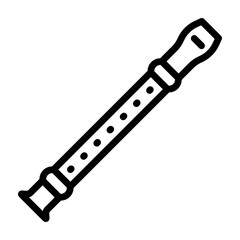 Flute Vector Line Icon Design