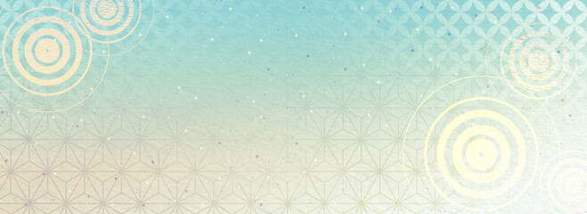 和柄 波紋の模様　背景 イラスト 横長