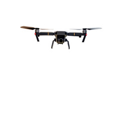 drone flying isolated on white background