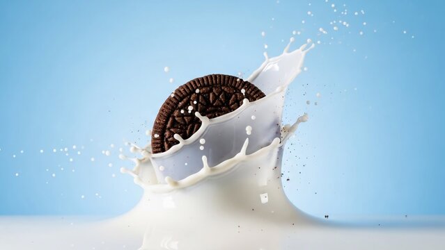 Oreo Cookie in Milk Splash.