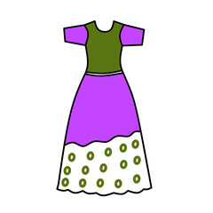 Colorful polka dot dress