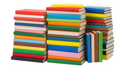 Colorful stack of books