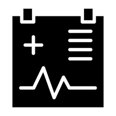 Fototapeta premium Medical Chart Graph Vector Glyph Icon Design