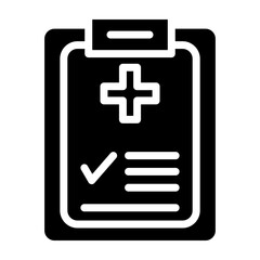 Obraz premium Medical Clipboard Vector Glyph Icon Design