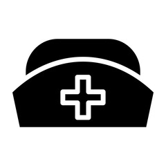 Nurse Hat Vector Glyph Icon Design