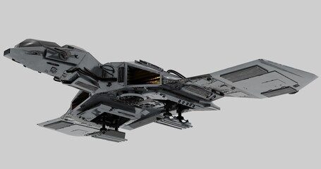 Highly Detailed Futuristic Star Fighter Spaceship Model