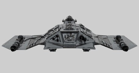 Highly Detailed Futuristic Star Fighter Spaceship Model