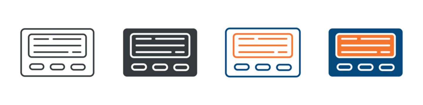 Pager Icon Set Multiple Style Collection 