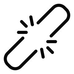 Obraz premium Broken Link Icon