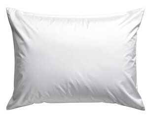 Obraz premium Minimalist White Satin Cushion – Luxury Interior Decoration PNG