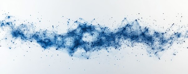 Blue circuit lines on a white background depicting a technology and connection concept, Generative AI