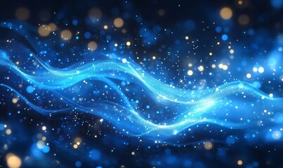 a blue and blue background with light lines, Generative AI