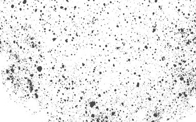 White background with scattered irregular dark gray speckles and splotches creating a grunge texture effect.