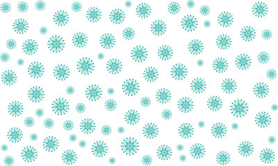 Turquoise Snowflake Winter Holiday Pattern Design
