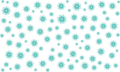 Turquoise Snowflake Holiday Seamless Decorative Pattern