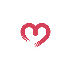 Heart Love Logo Design Vector