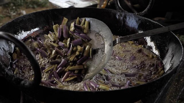 Sizzling Stirfry  Indian Flavors Melding in a Wok