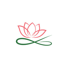 Modern Lotus Flower Logo Vector
