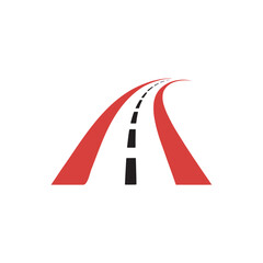 Modern Road Logo Design Vector
