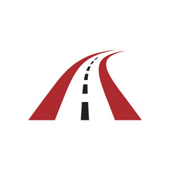 Modern Road Logo Design Vector