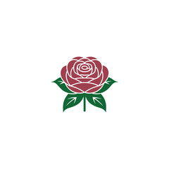 Romantic Rose Logo Vector Design