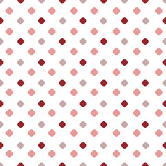 Seamless abstract background pattern of red and white polka dots. Vintage ikat pattern, wallpaper, textiles, rugs, print on paper, and home decoration.