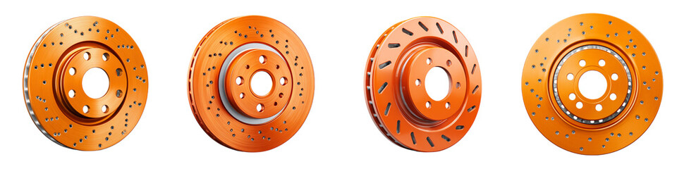 Collection of High Performance Brake Discs, Orange