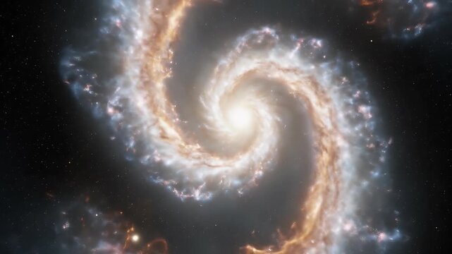 Spiral Galaxy Cosmic Nebula Cinematic Footage Outer Space