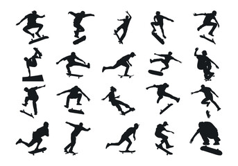 Skateboarding People Sport Silhouette Element