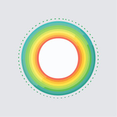 Obraz premium Circular Gradient Spectrum Abstract Flat Vector Design 