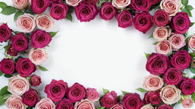 Rose frame close-up material