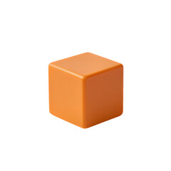 Fototapeta premium Orange 3D Render of a Simple Cube