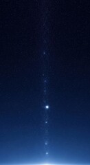 Fototapeta premium Bright Star Line Across Vast Starry Night Sky