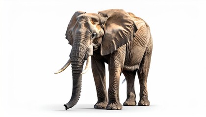 Fototapeta premium Elephant isolated on white.