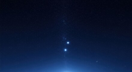 Obraz premium Luminous stars in a deep blue celestial expanse