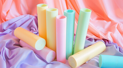 colored chalk on blackboard