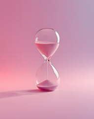 hourglass with red sand